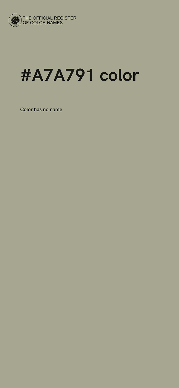 #A7A791 color image