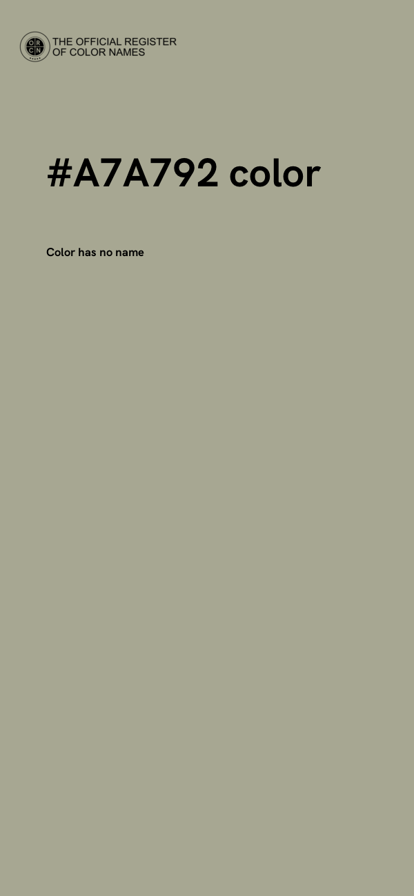 #A7A792 color image
