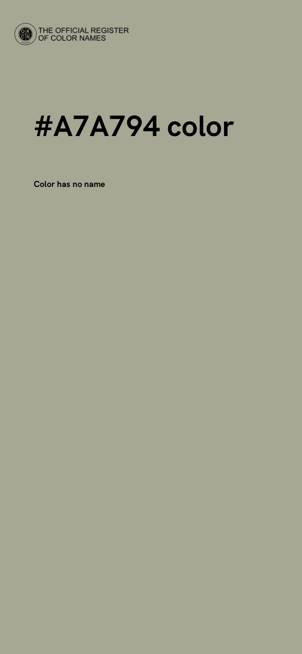 #A7A794 color image