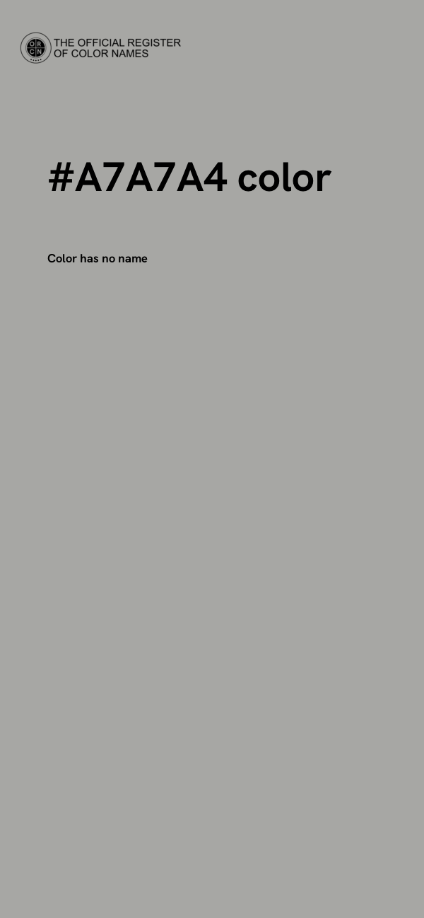#A7A7A4 color image