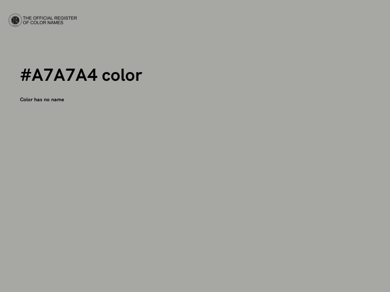 #A7A7A4 color image