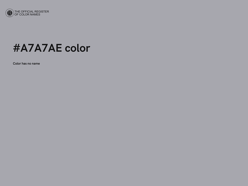 #A7A7AE color image