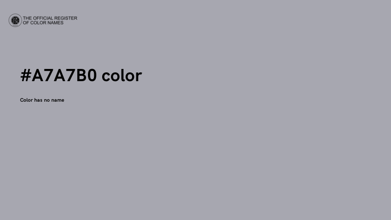 #A7A7B0 color image