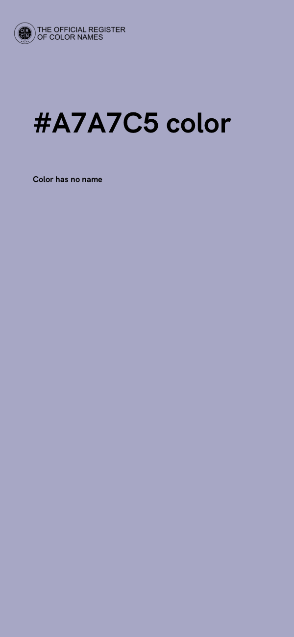 #A7A7C5 color image