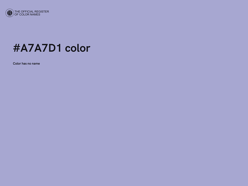 #A7A7D1 color image