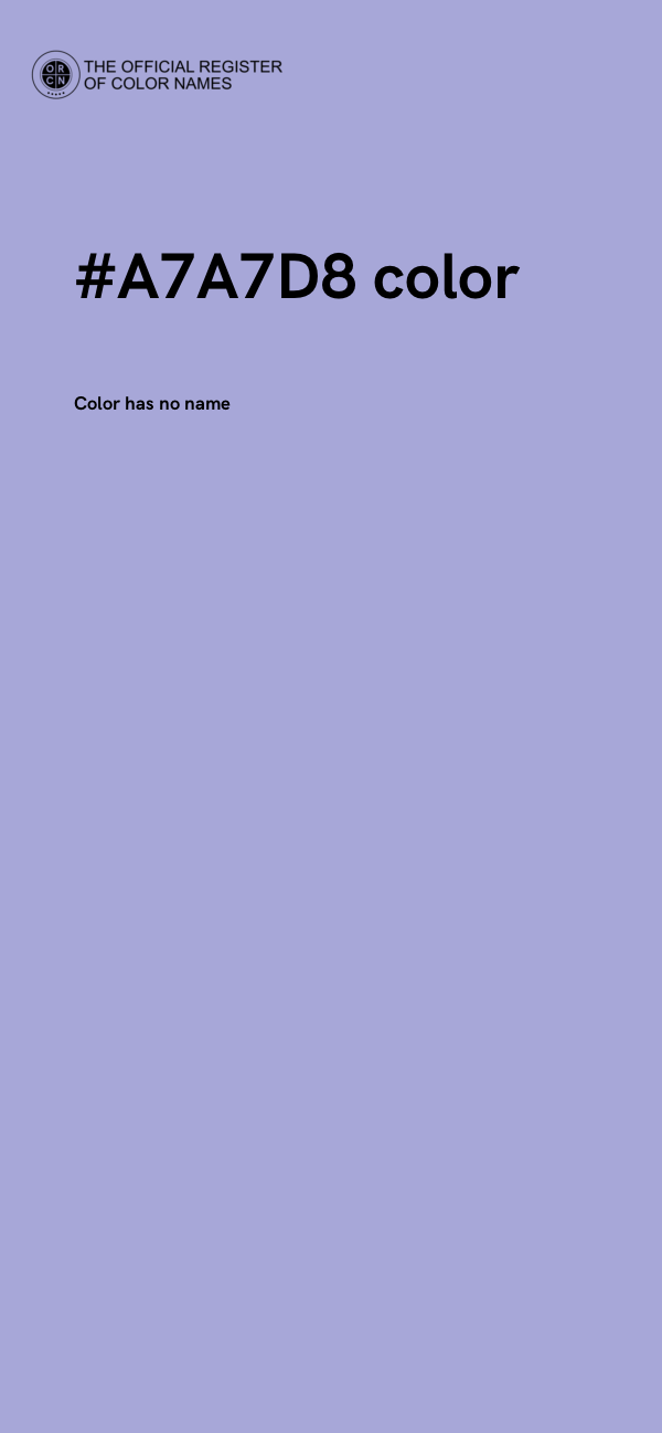 #A7A7D8 color image