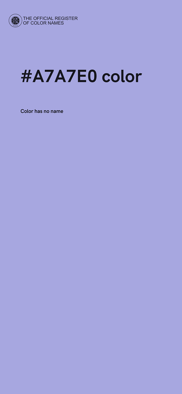 #A7A7E0 color image
