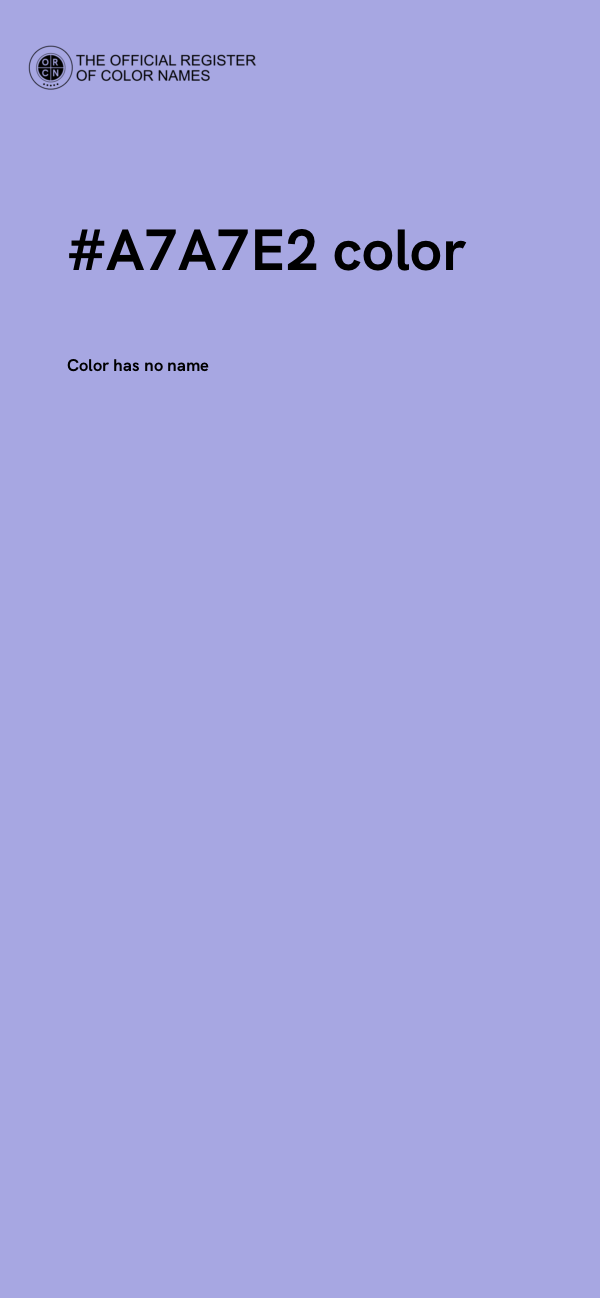 #A7A7E2 color image