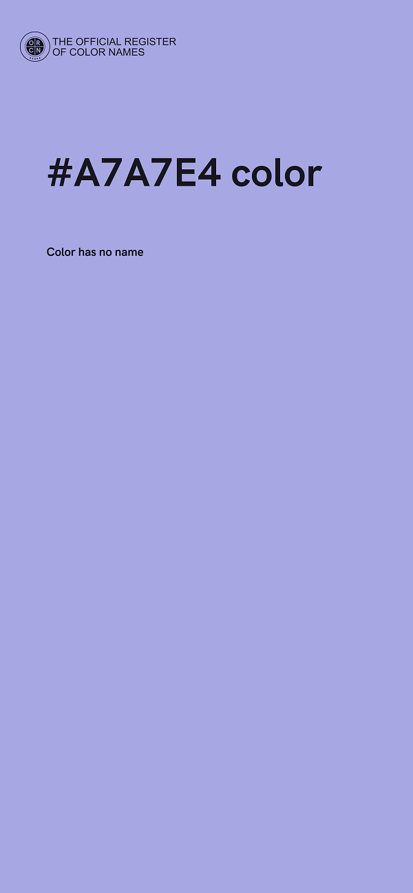 #A7A7E4 color image