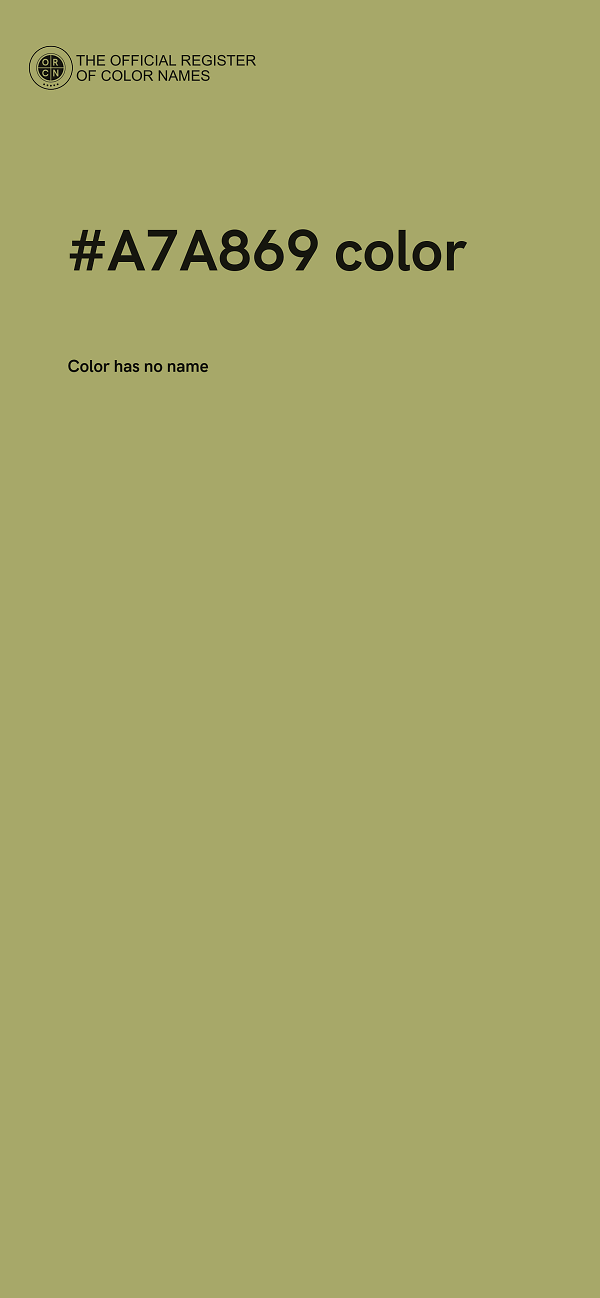 #A7A869 color image