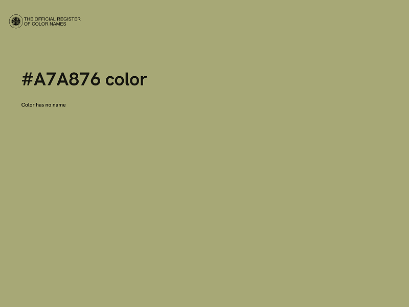 #A7A876 color image