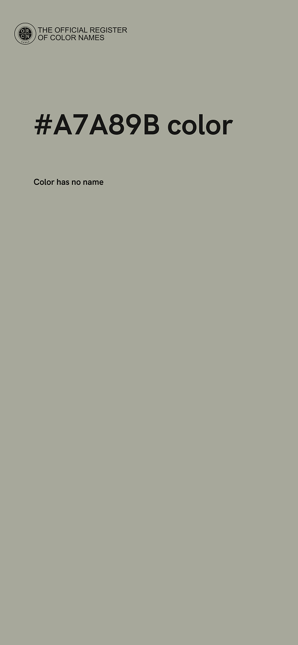 #A7A89B color image