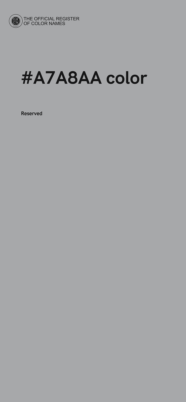 #A7A8AA color image