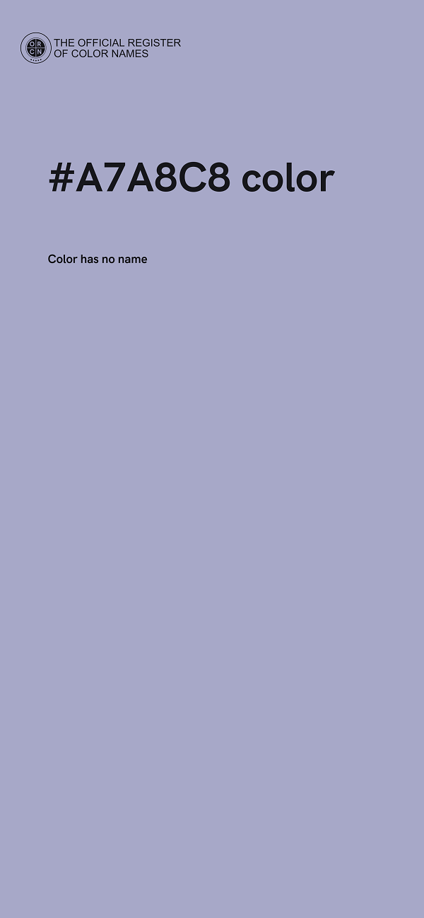 #A7A8C8 color image