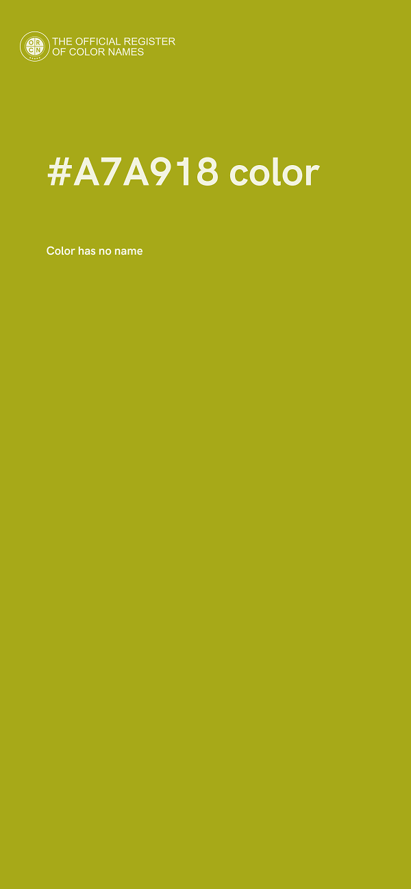 #A7A918 color image