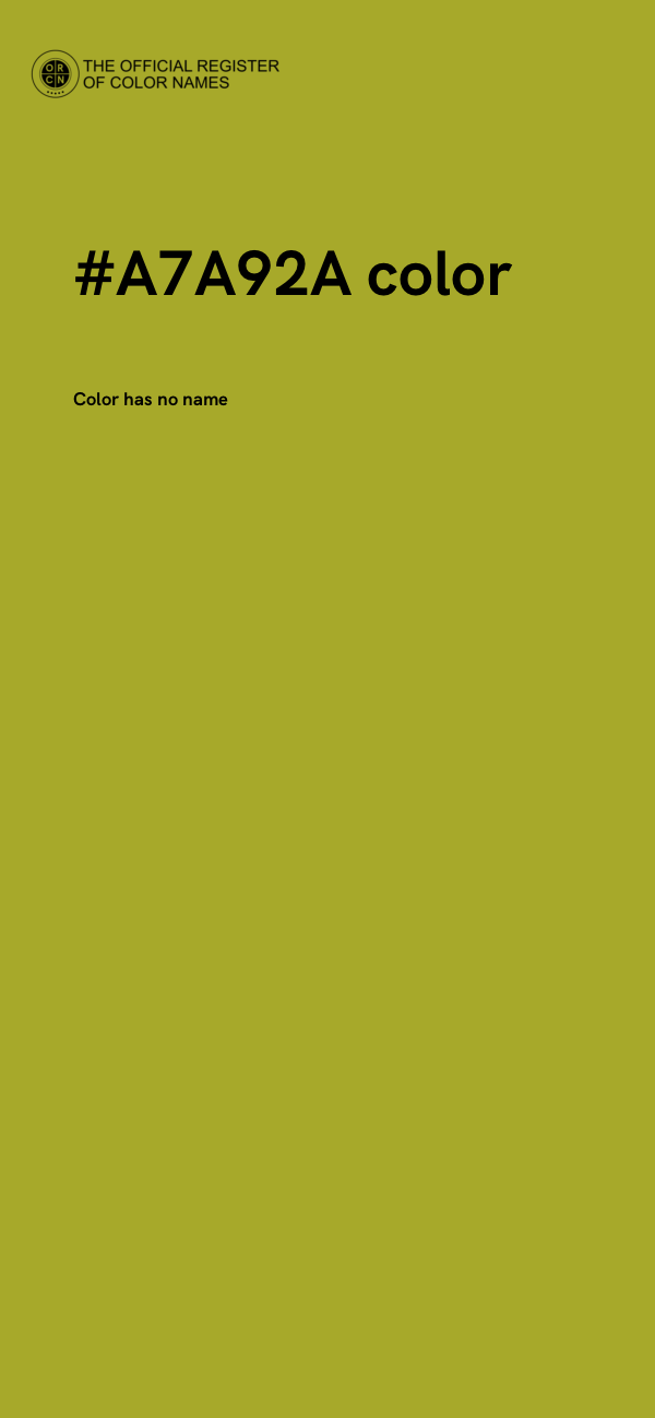 #A7A92A color image