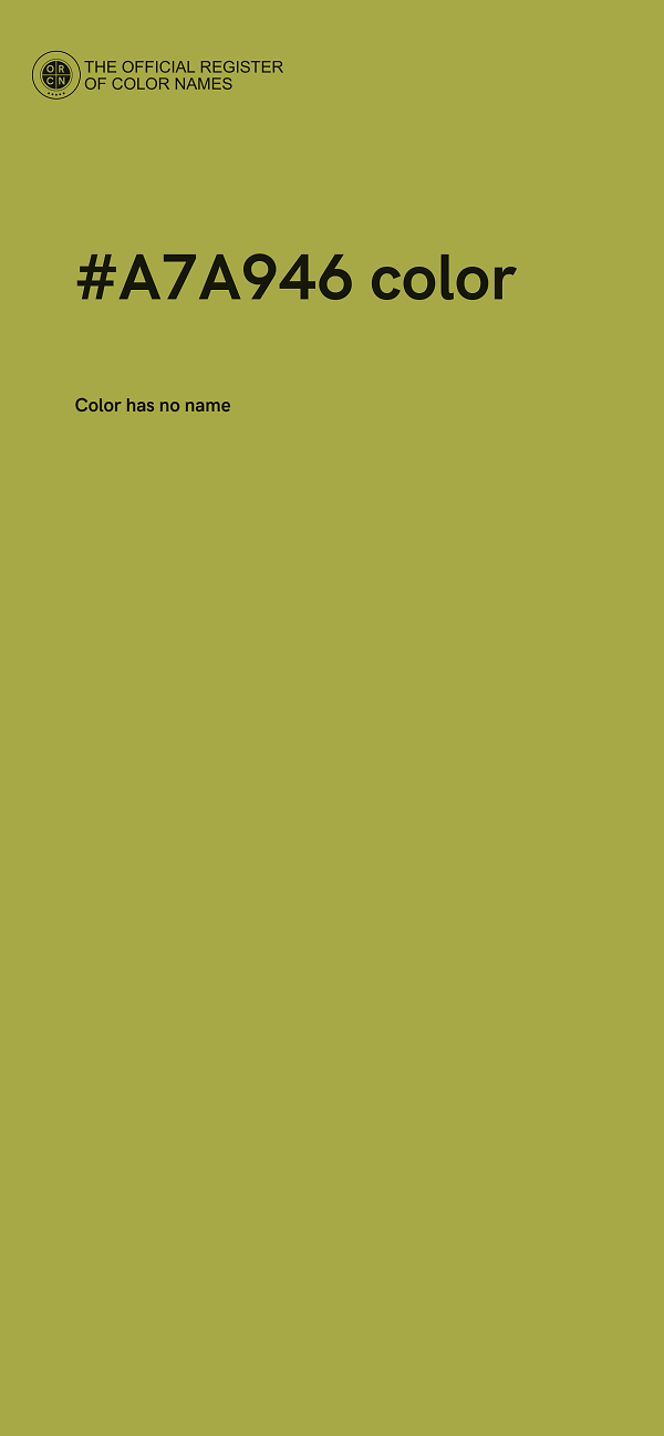 #A7A946 color image
