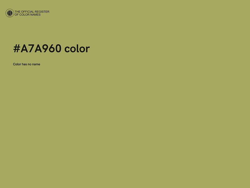 #A7A960 color image