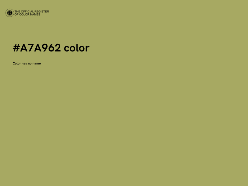 #A7A962 color image