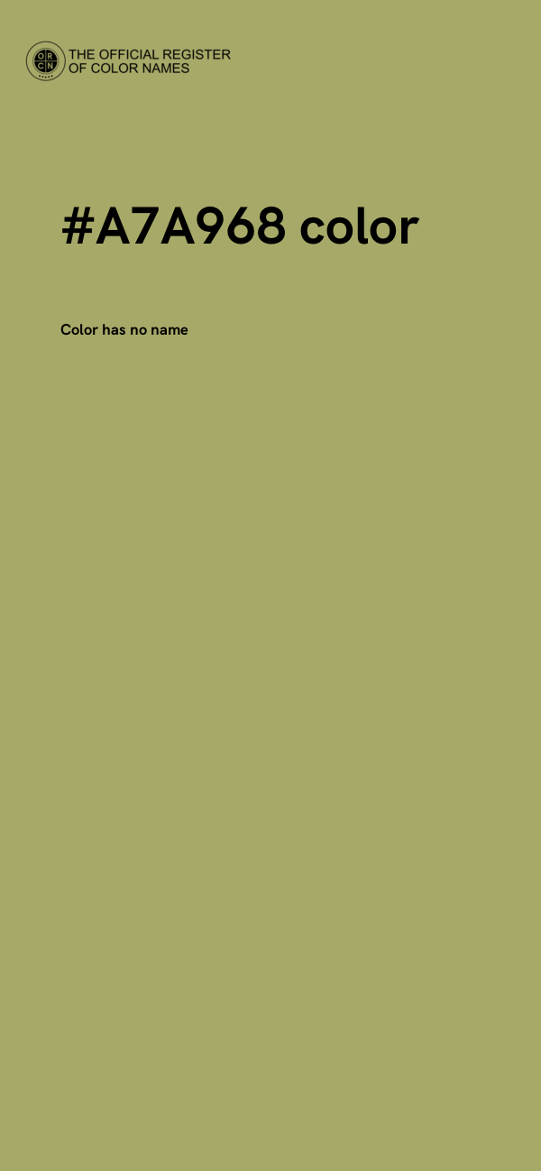 #A7A968 color image