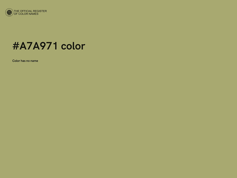 #A7A971 color image