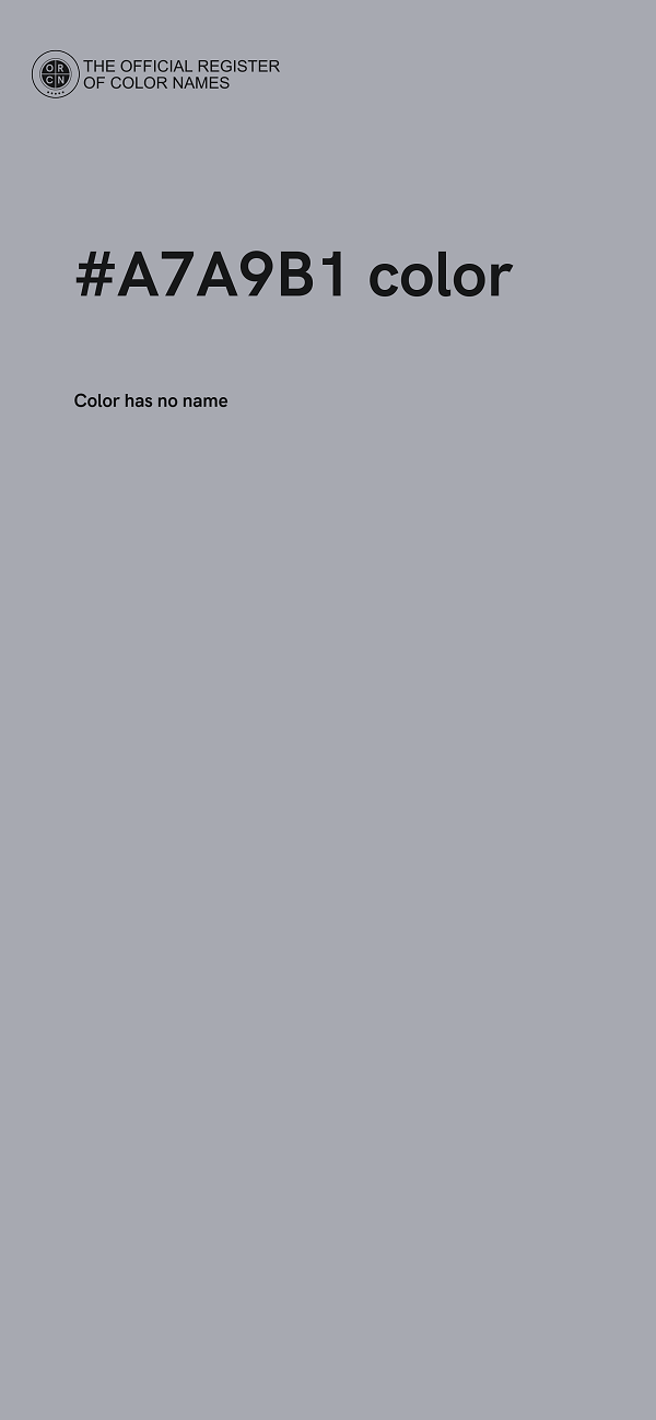 #A7A9B1 color image