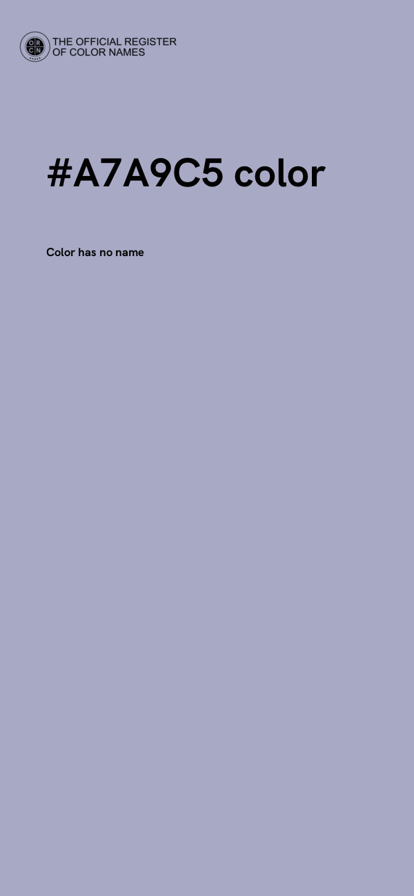 #A7A9C5 color image