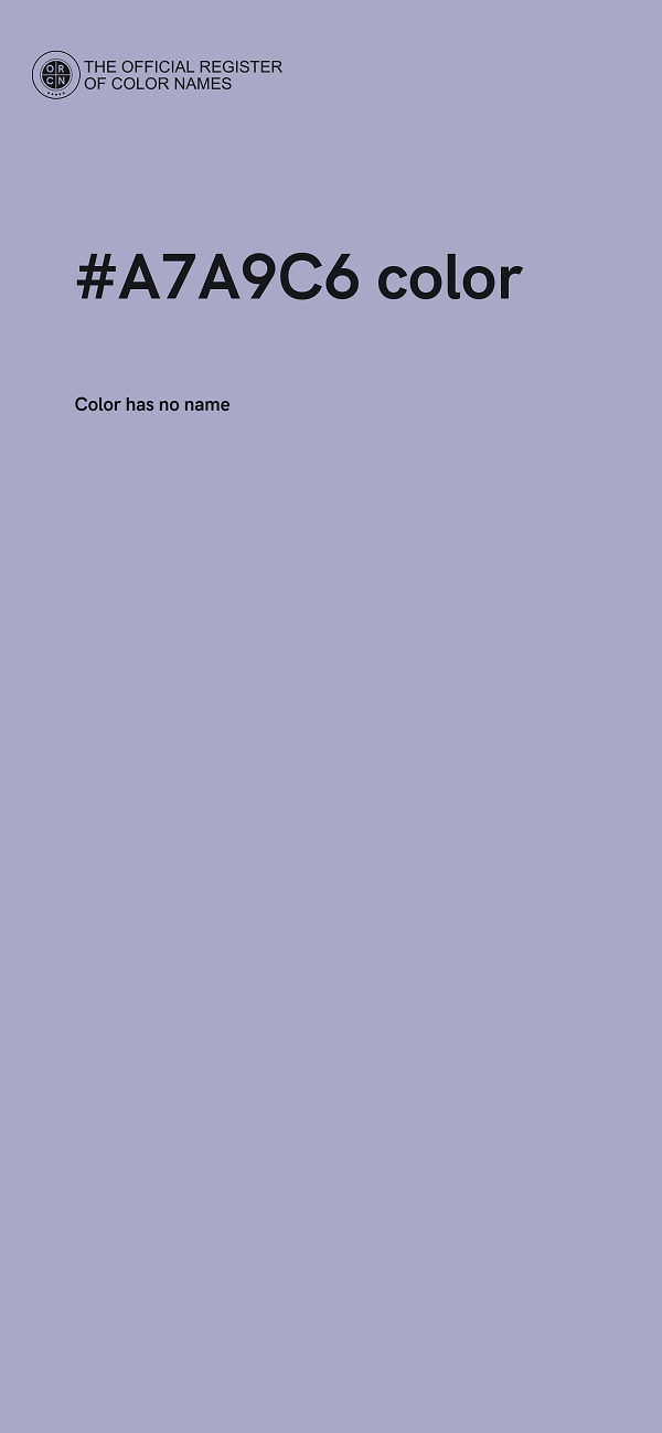 #A7A9C6 color image