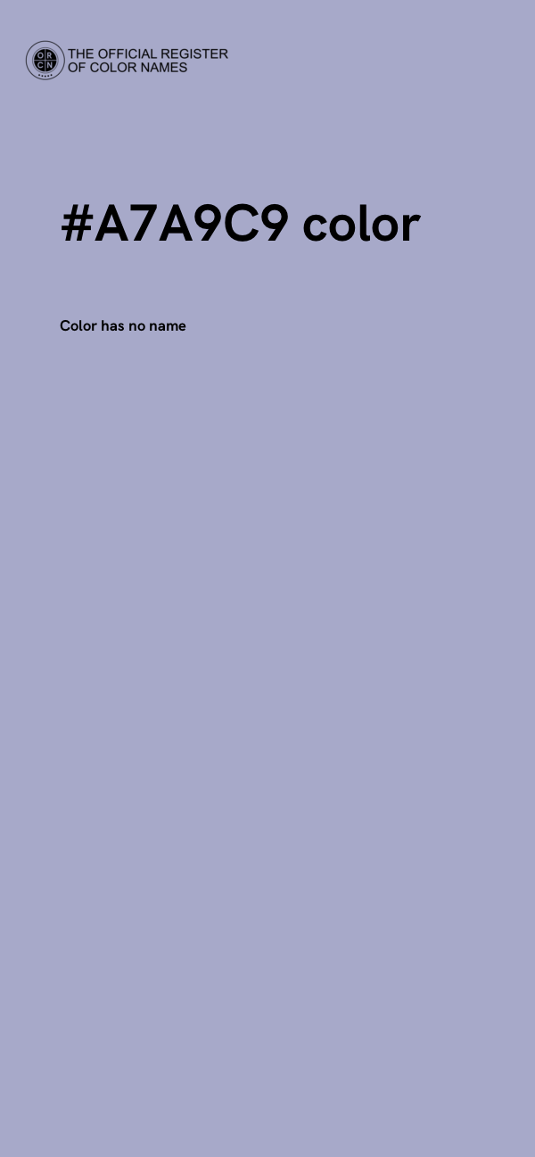 #A7A9C9 color image