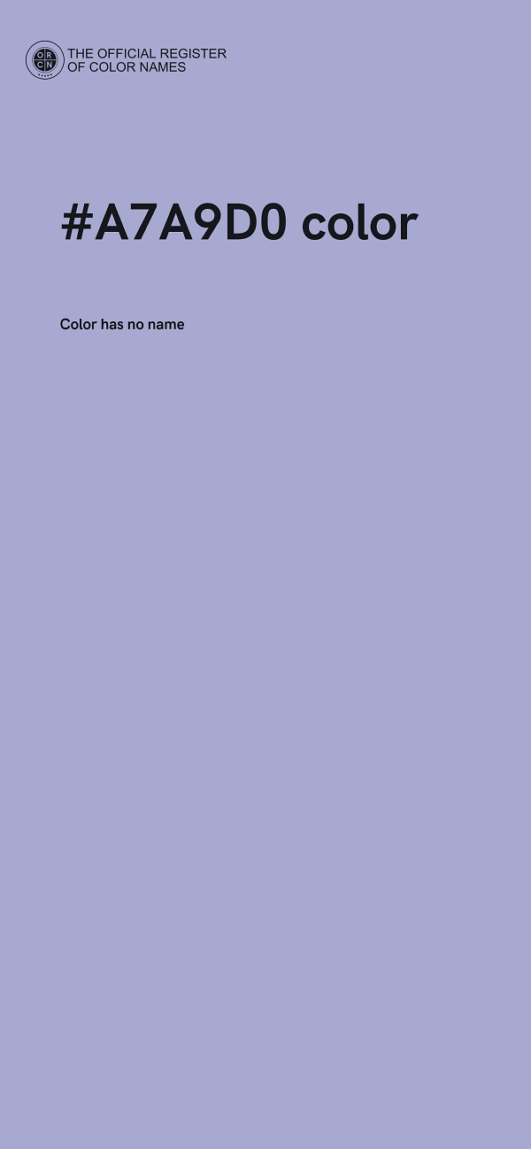 #A7A9D0 color image
