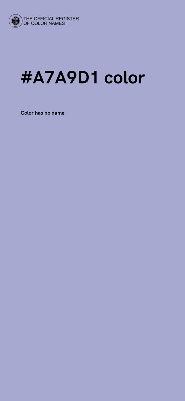 #A7A9D1 color image