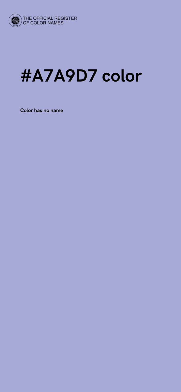 #A7A9D7 color image