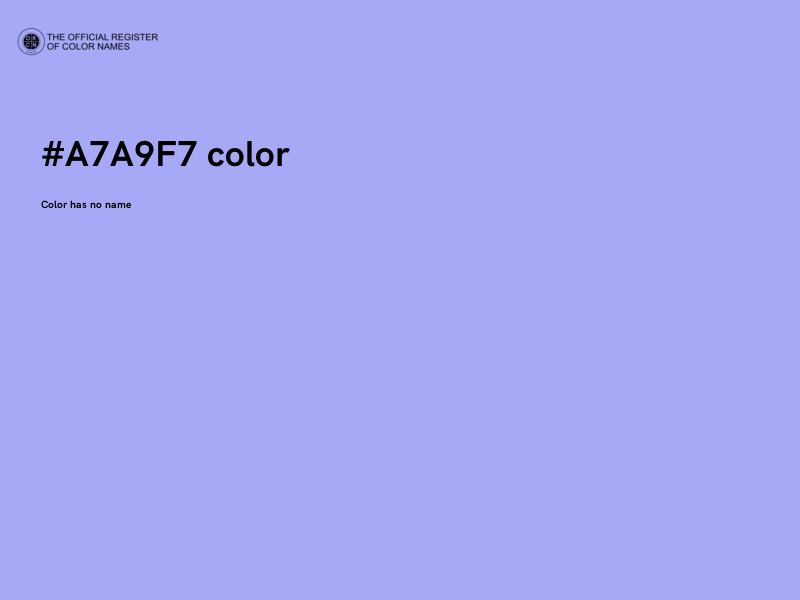 #A7A9F7 color image