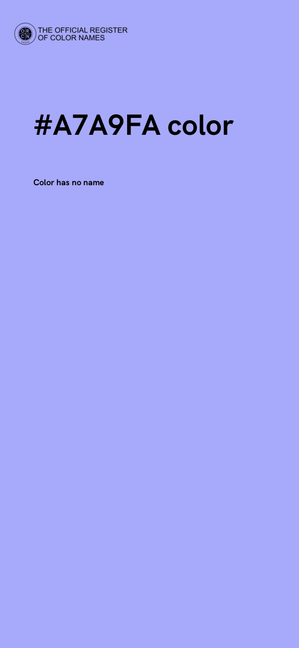 #A7A9FA color image