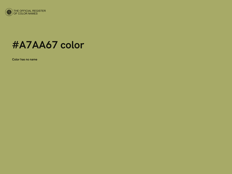 #A7AA67 color image