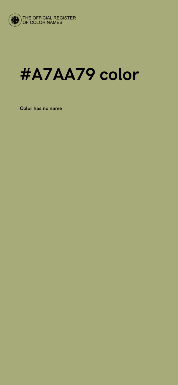 #A7AA79 color image
