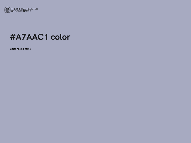 #A7AAC1 color image