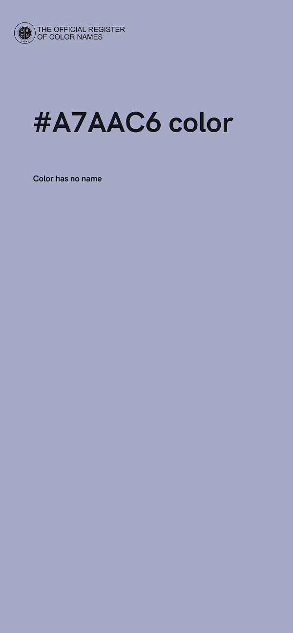 #A7AAC6 color image