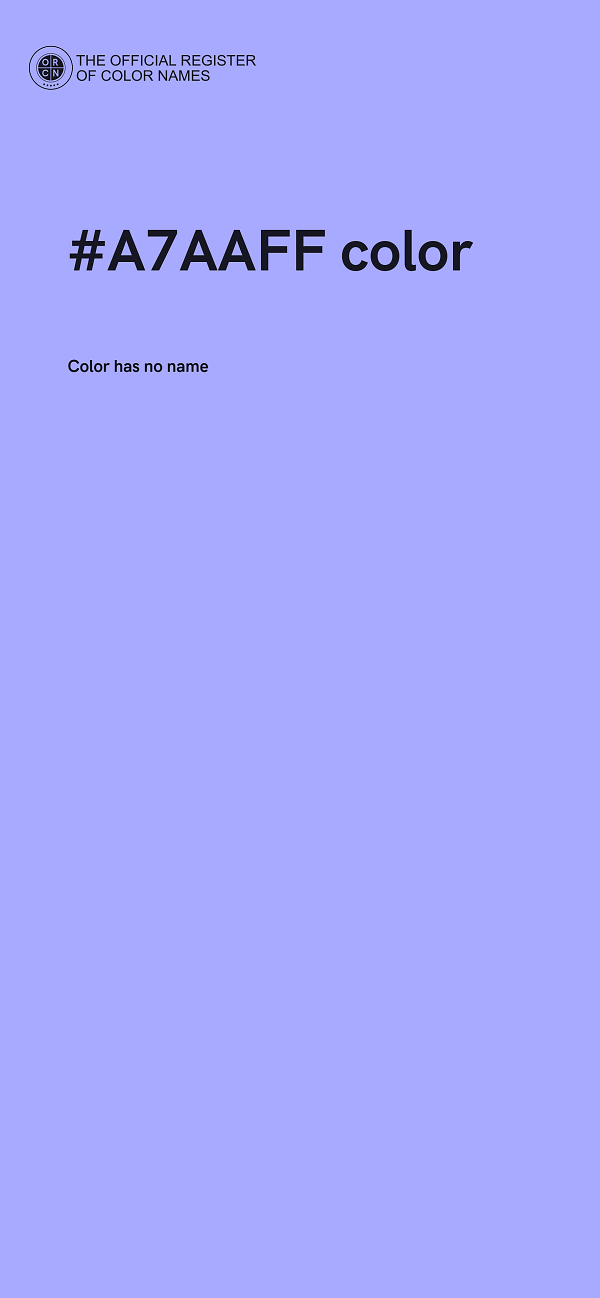 #A7AAFF color image
