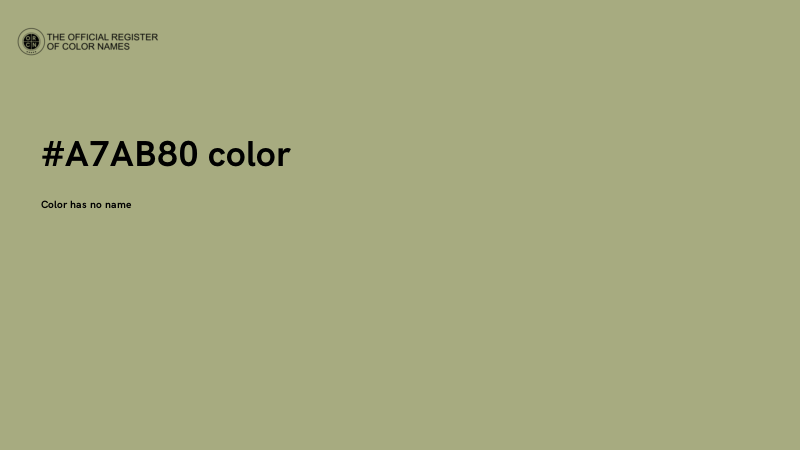 #A7AB80 color image