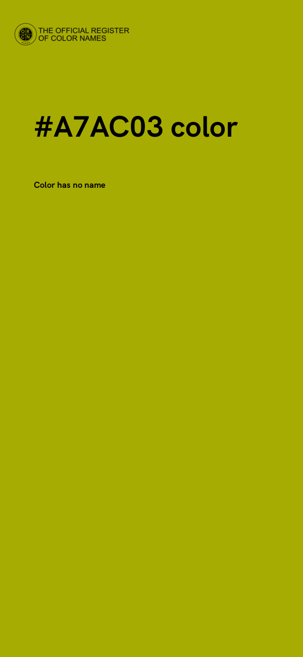 #A7AC03 color image