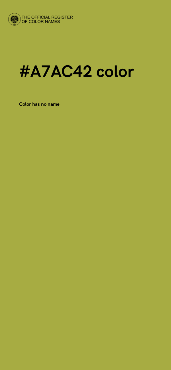 #A7AC42 color image