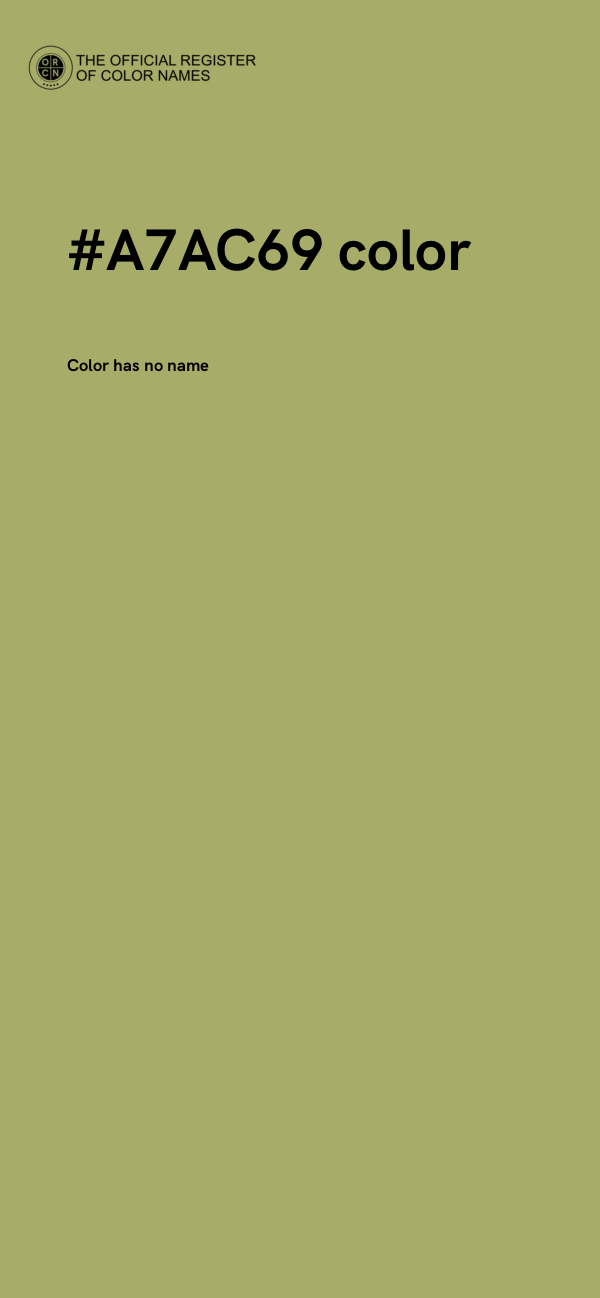 #A7AC69 color image