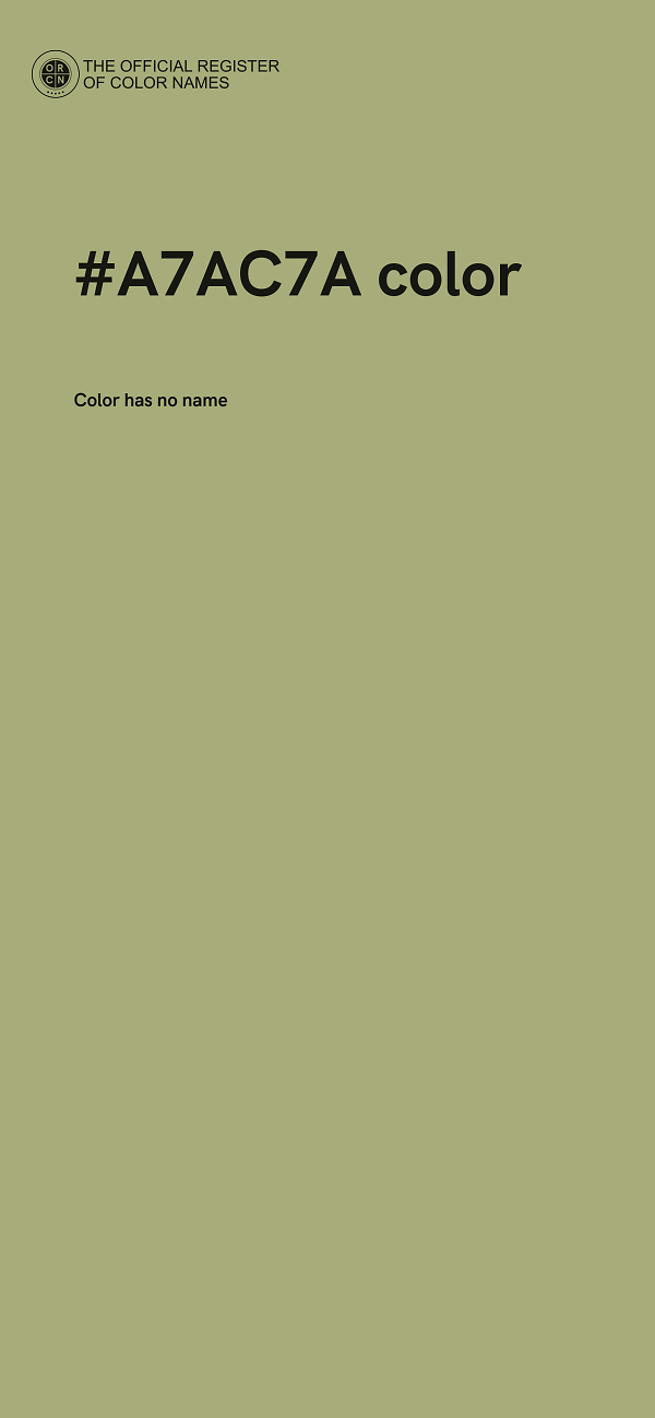 #A7AC7A color image