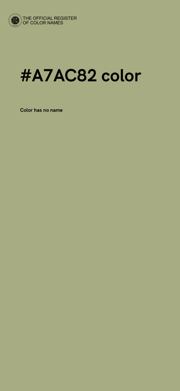 #A7AC82 color image