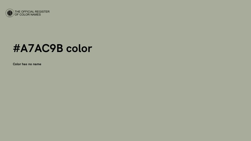 #A7AC9B color image