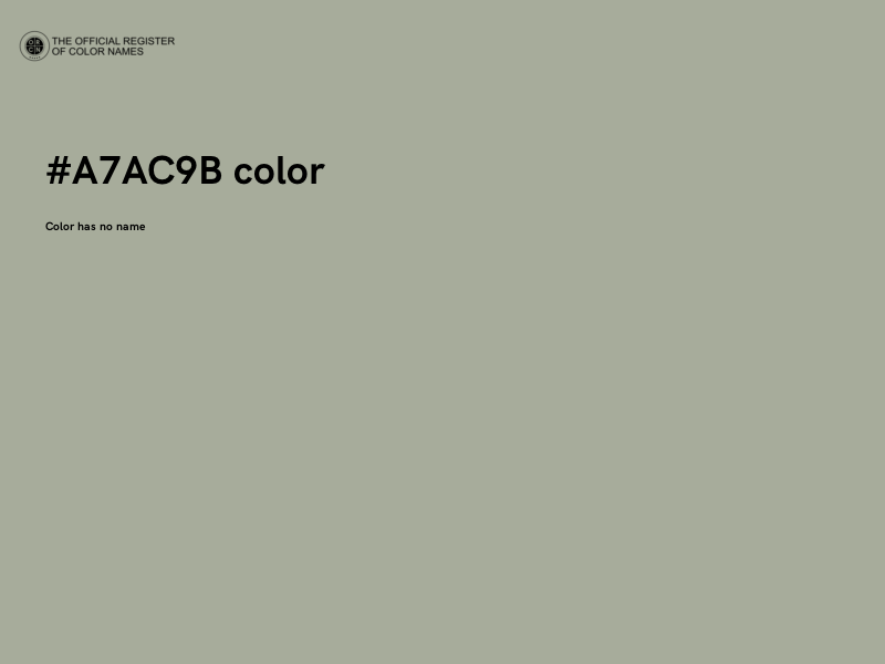 #A7AC9B color image
