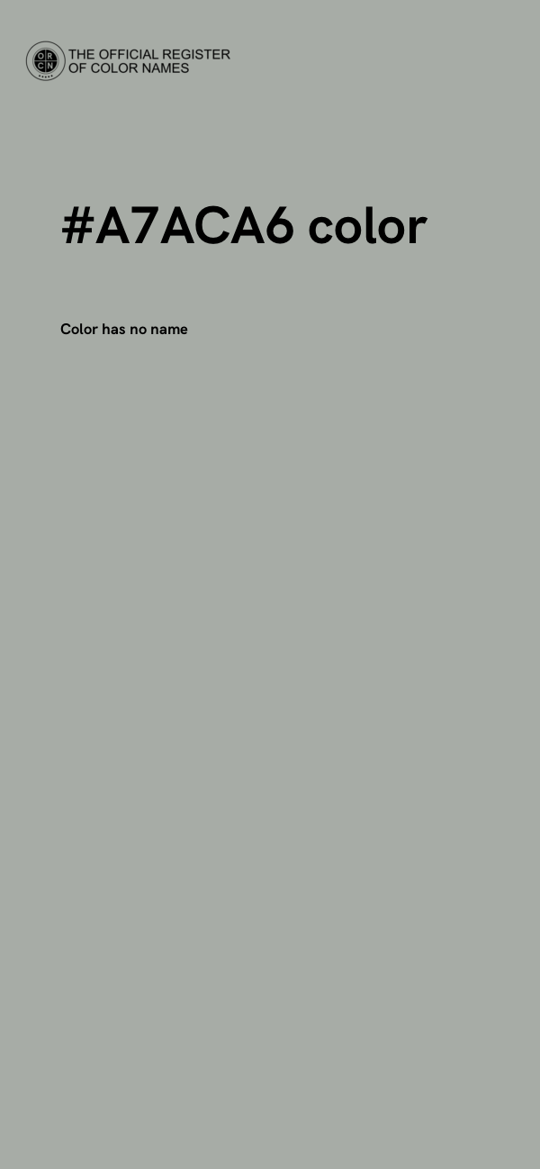 #A7ACA6 color image