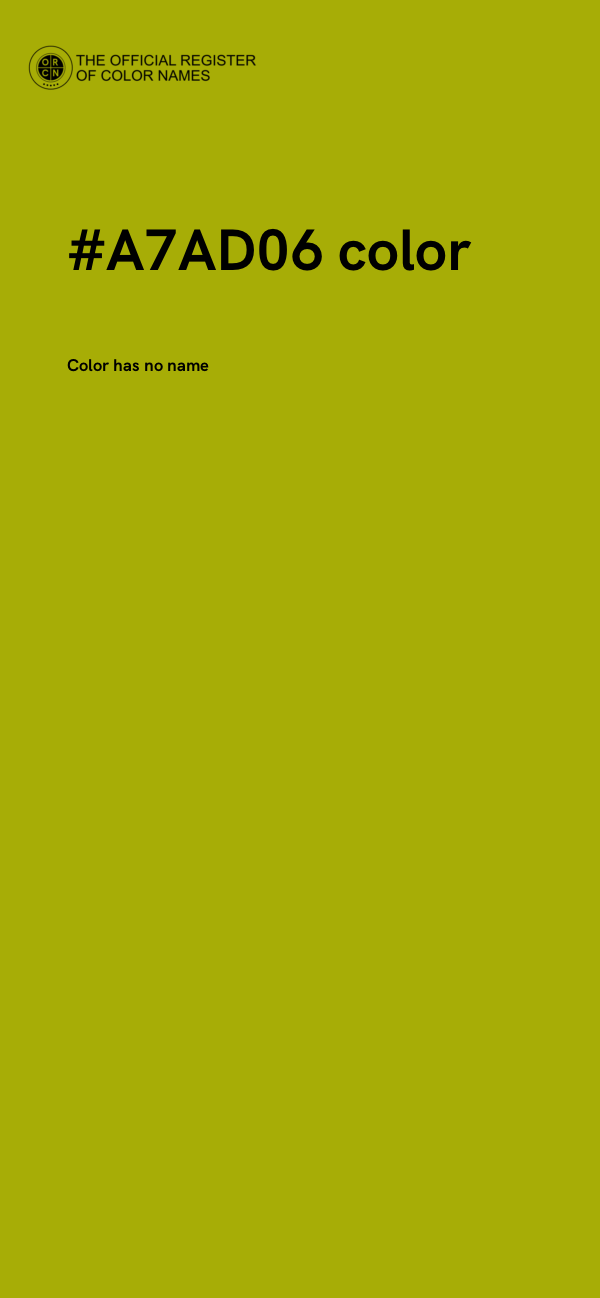 #A7AD06 color image