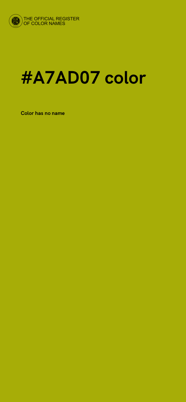 #A7AD07 color image